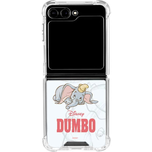 Disney Dumbo Classic sketched portrait Galaxy Z Flip5 5G Clear Case