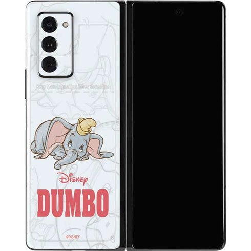 Disney Dumbo Classic sketched portrait Galaxy Z Fold2 5G Skin