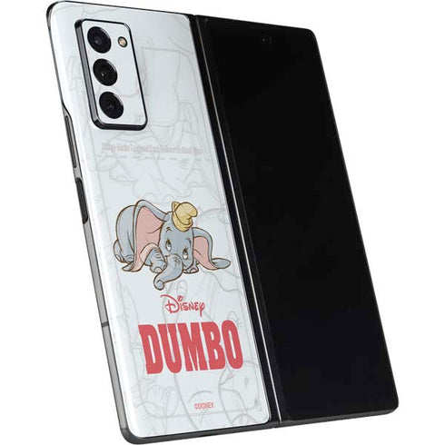 Disney Dumbo Classic sketched portrait Galaxy Z Fold2 5G Skin