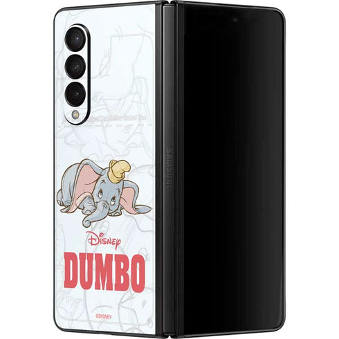 Disney Dumbo Classic sketched portrait Galaxy Z Fold3 5G Skin