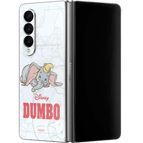 Disney Dumbo Classic sketched portrait Galaxy Z Fold4 5G Skin