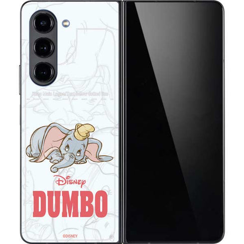 Disney Dumbo Classic sketched portrait Galaxy Z Fold5 5G Skin