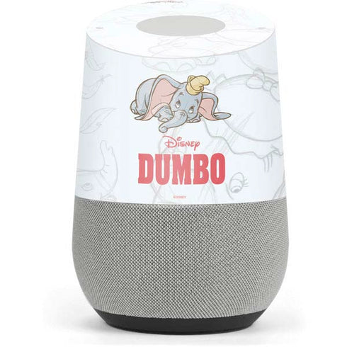 Disney Dumbo Classic sketched portrait Google Home Skin