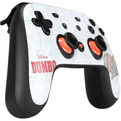 Disney Dumbo Classic sketched portrait Google Stadia Controller Skin