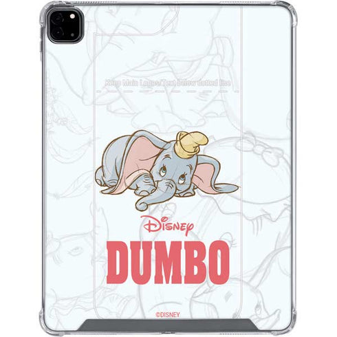 Disney Dumbo Classic sketched portrait iPad Pro 12.9in (2020) Clear Case