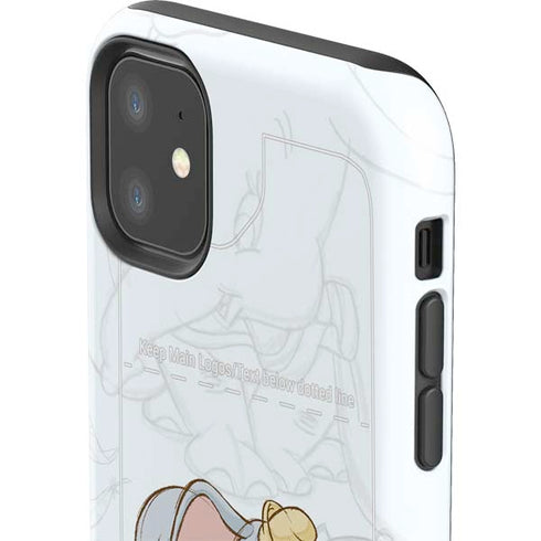 Disney Dumbo Classic sketched portrait iPhone 11 Impact Case