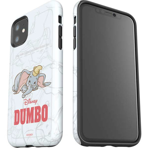 Disney Dumbo Classic sketched portrait iPhone 11 Impact Case