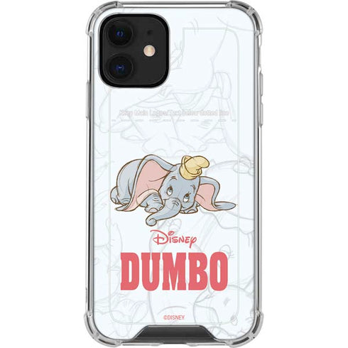 Disney Dumbo Classic sketched portrait iPhone 12 Clear Case