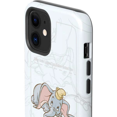 Disney Dumbo Classic sketched portrait iPhone 12 Mini Impact Case