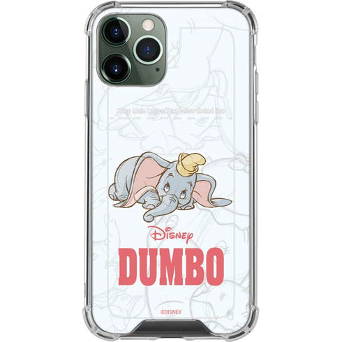 Disney Dumbo Classic sketched portrait iPhone 12 Pro Clear Case