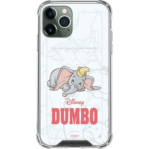 Disney Dumbo Classic sketched portrait iPhone 12 Pro Max Clear Case