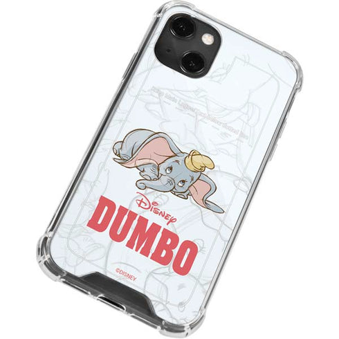 Disney Dumbo Classic sketched portrait iPhone 14 Plus Clear Case
