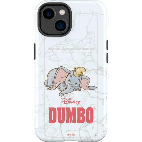 Disney Dumbo Classic sketched portrait iPhone 14 Plus Impact Case