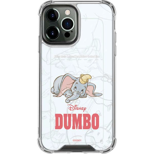 Disney Dumbo Classic sketched portrait iPhone 14 Pro Max Clear Case