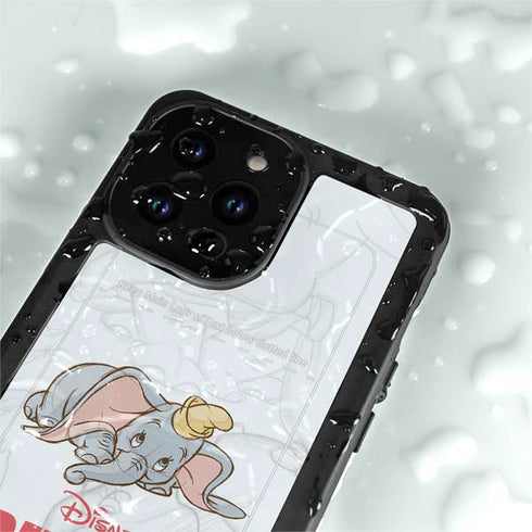Disney Dumbo Classic sketched portrait iPhone 14 Pro Max Waterproof Case