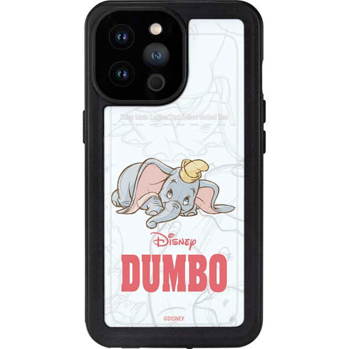Disney Dumbo Classic sketched portrait iPhone 14 Pro Max Waterproof Case