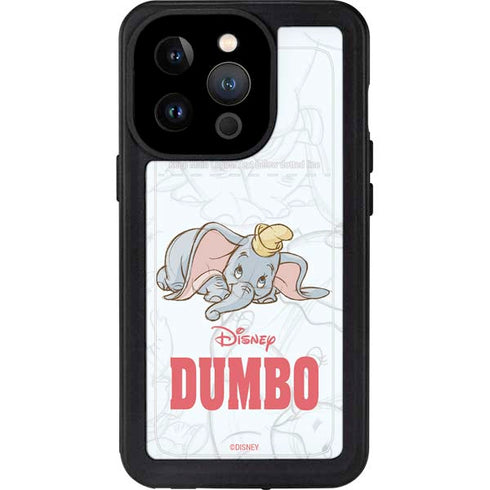 Disney Dumbo Classic sketched portrait iPhone 14 Pro Waterproof Case