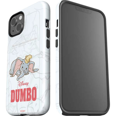 Disney Dumbo Classic sketched portrait iPhone 15 Impact Case