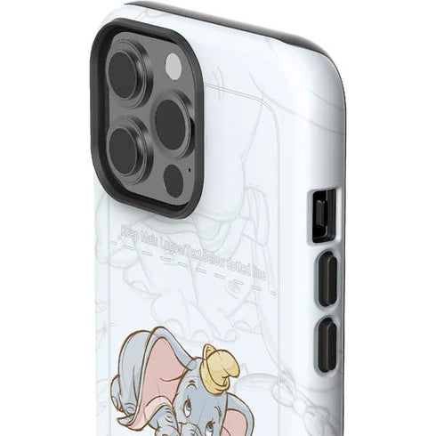 Disney Dumbo Classic sketched portrait iPhone 15 Pro Max Impact Case