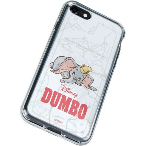 Disney Dumbo Classic sketched portrait iPhone SE (2nd & 3rd Gen) Clear Case