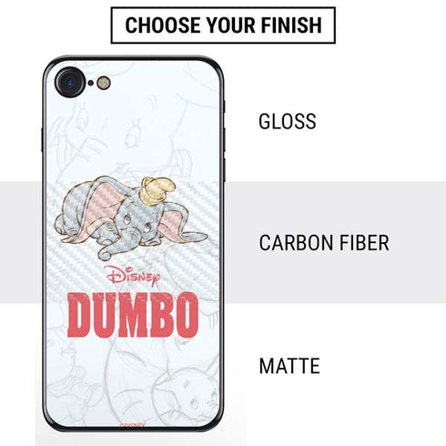 Disney Dumbo Classic sketched portrait iPhone SE (2nd & 3rd Gen) Skin