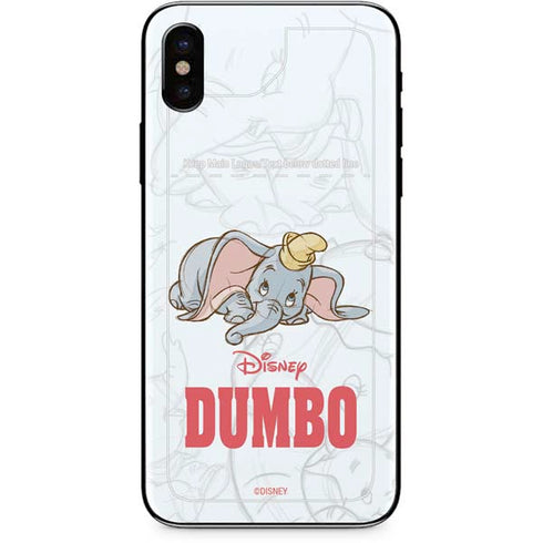 Disney Dumbo Classic sketched portrait iPhone X Skin