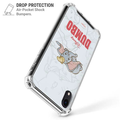 Disney Dumbo Classic sketched portrait iPhone XR Clear Case