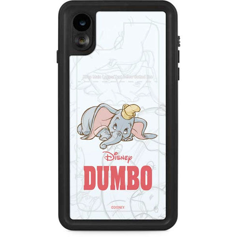 Disney Dumbo Classic sketched portrait iPhone XR Waterproof Case