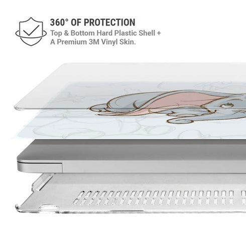 Disney Dumbo Classic sketched portrait MacBook Air 15in (2023-2025) Case plus Skin