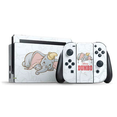 Disney Dumbo Classic sketched portrait Nintendo Switch Bundle Skin