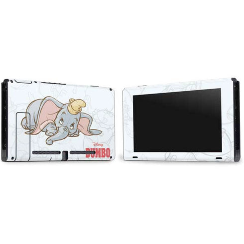 Disney Dumbo Classic sketched portrait Nintendo Switch Bundle Skin