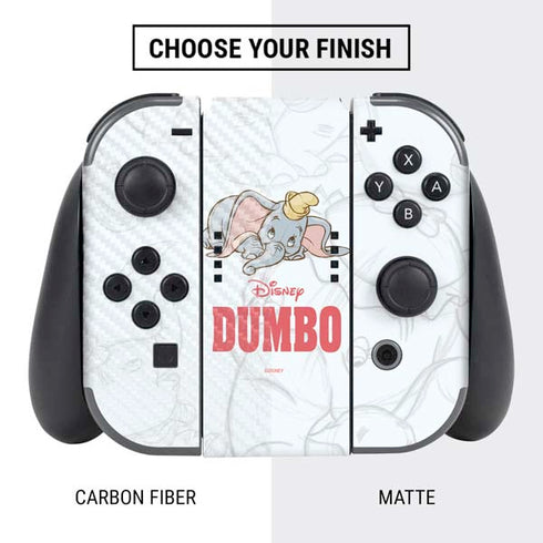 Disney Dumbo Classic sketched portrait Nintendo Switch Bundle Skin