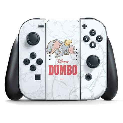 Disney Dumbo Classic sketched portrait Nintendo Switch (2017-2021) Joy-Con Controller Skin