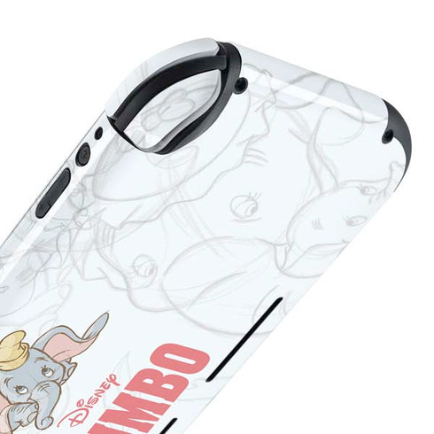 Disney Dumbo Classic sketched portrait Nintendo Switch Lite Skin