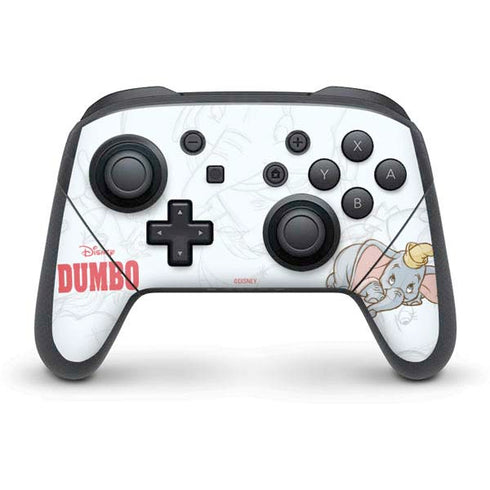 Disney Dumbo Classic sketched portrait Nintendo Switch Pro Controller Skin