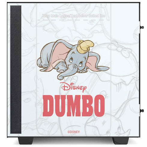 Disney Dumbo Classic sketched portrait NZXT H510 Compact ATX Mid-Tower Case Skin