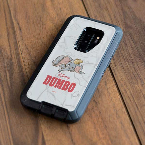 Disney Dumbo Classic sketched portrait Otterbox Defender Galaxy Skin