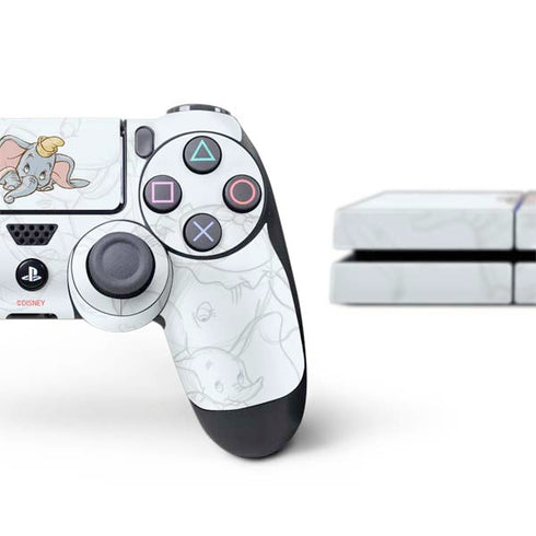 Disney Dumbo Classic sketched portrait PS4 Console and Controller Bundle Skin