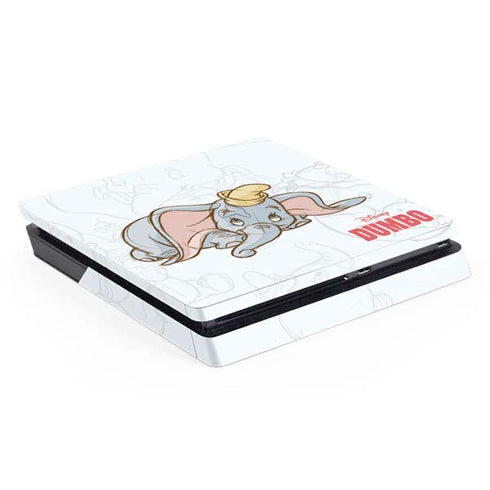 Disney Dumbo Classic sketched portrait PS4 Slim Skin