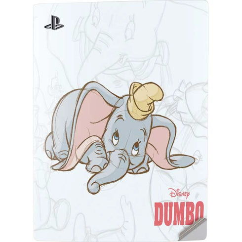 Disney Dumbo Classic sketched portrait PS5 Digital Edition Console Skin