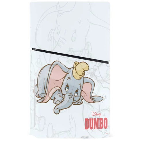 Disney Dumbo Classic sketched portrait PS5 Slim Disk Console Skin