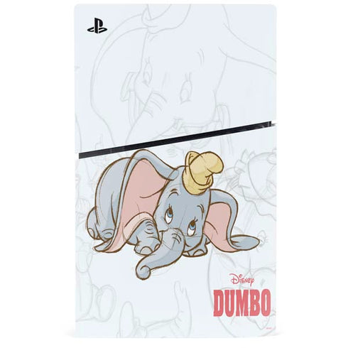 Disney Dumbo Classic sketched portrait PS5 Slim Digital Edition Console Skin