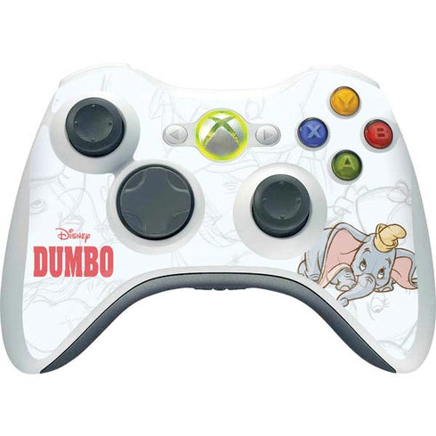 Disney Dumbo Classic sketched portrait Xbox 360 Wireless Controller Skin
