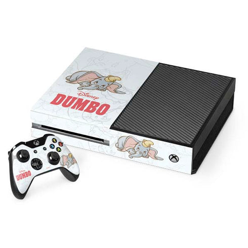 Disney Dumbo Classic sketched portrait Xbox One Console and Controller Bundle Skin