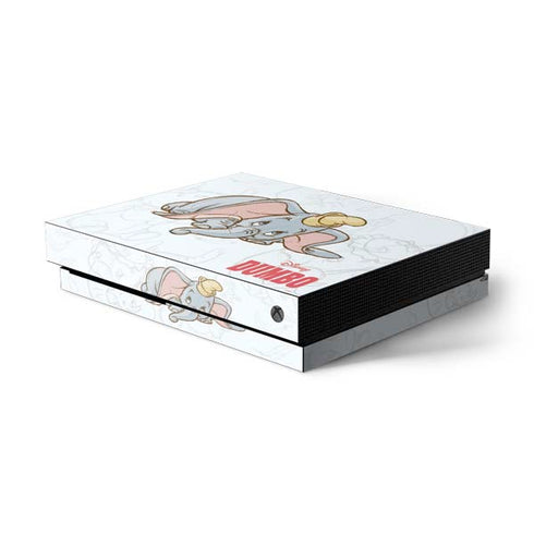 Disney Dumbo Classic sketched portrait Xbox One X Console Skin