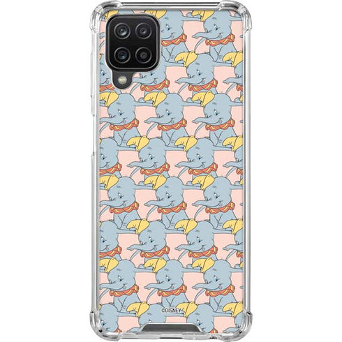 Disney Dumbo Face Pattern Galaxy A12 Clear Case