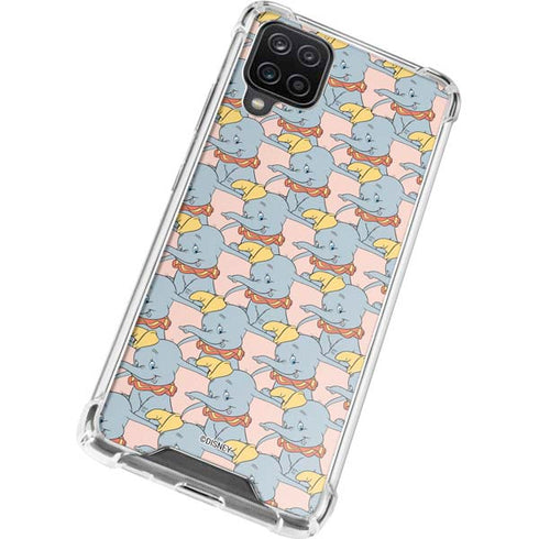 Disney Dumbo Face Pattern Galaxy A12 Clear Case