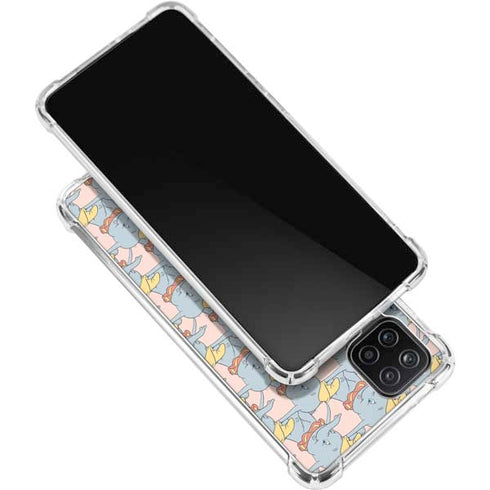 Disney Dumbo Face Pattern Galaxy A12 Clear Case