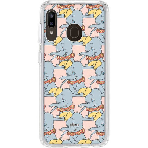 Disney Dumbo Face Pattern Galaxy A20 Clear Case