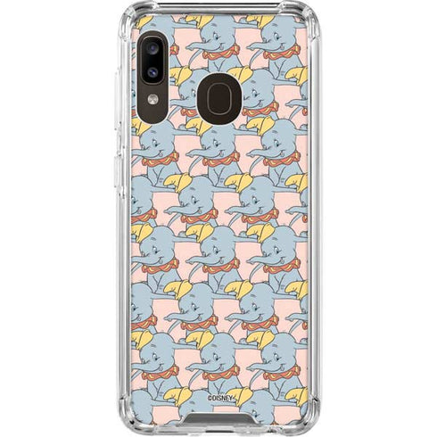 Disney Dumbo Face Pattern Galaxy A30 Clear Case